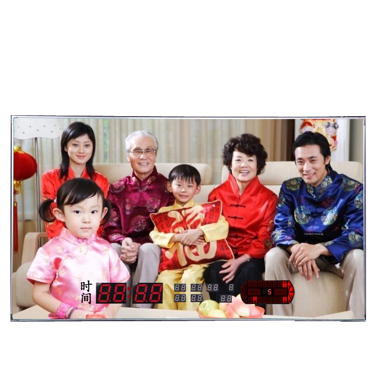 led客厅万年历电子钟定制订做婚纱照片广告照全家福商务宝宝新款
