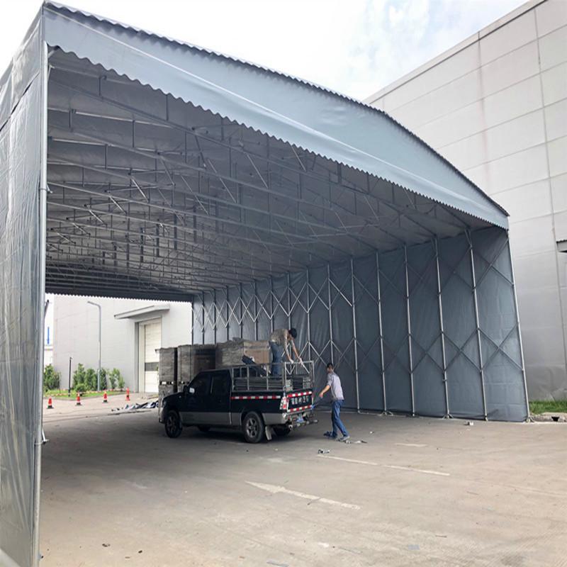 推拉棚雨棚帐篷大排档仓库推拉蓬夜宵大型电动遮阳棚移动伸缩折叠