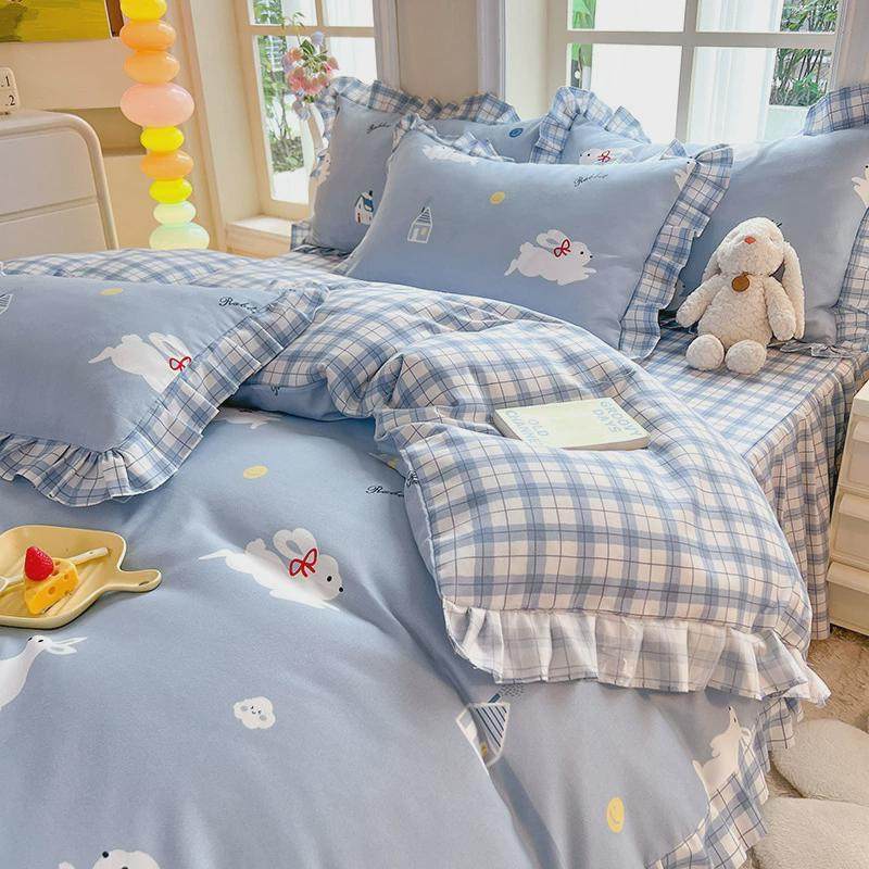 夏季床上用品四件套宿舍网红春秋床品三件套床裙被套被罩公主风,床上用品,床品套件/四件套/多件套,淘宝优惠券,粉丝福利购,淘宝优惠卷