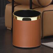 垃圾桶家用高颜值创意无盖意式 垃圾篓客厅卫生间10L金属加厚桶