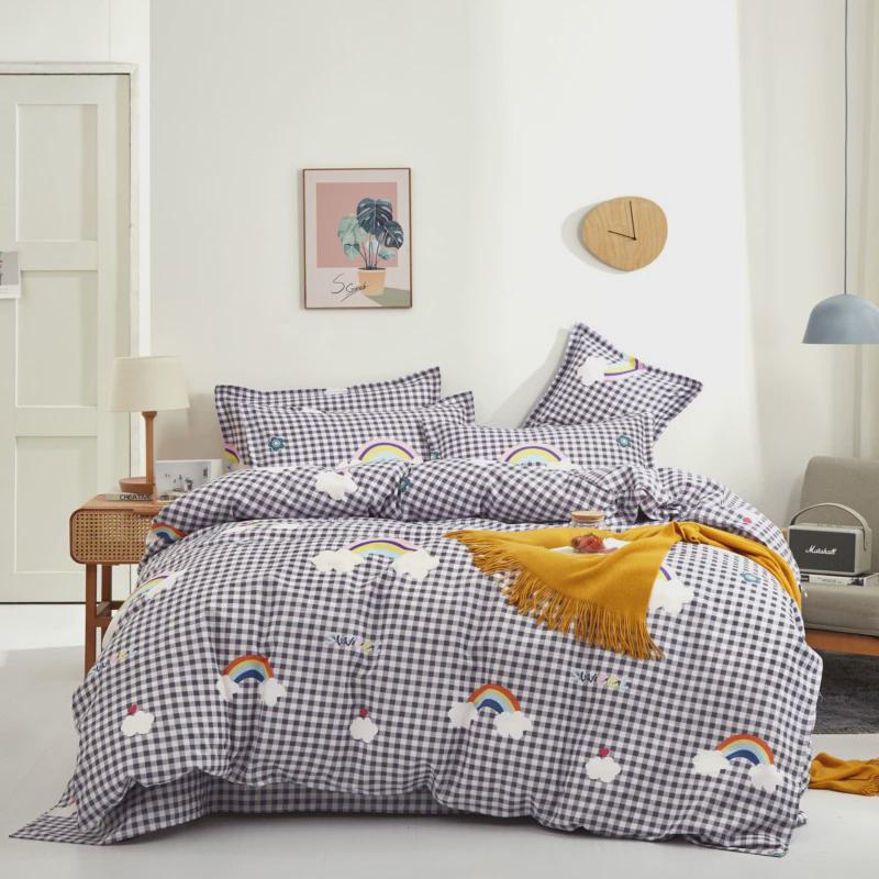 秋冬新款床品四件套1.5m1.8m小清新风三件套磨毛学生