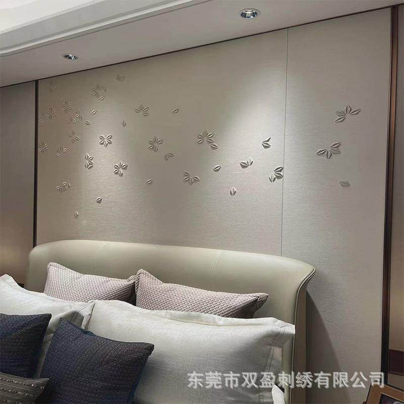 抖音网红皮雕玄关极简背景墙艺术墙面割花透光浮雕精雕软包硬包