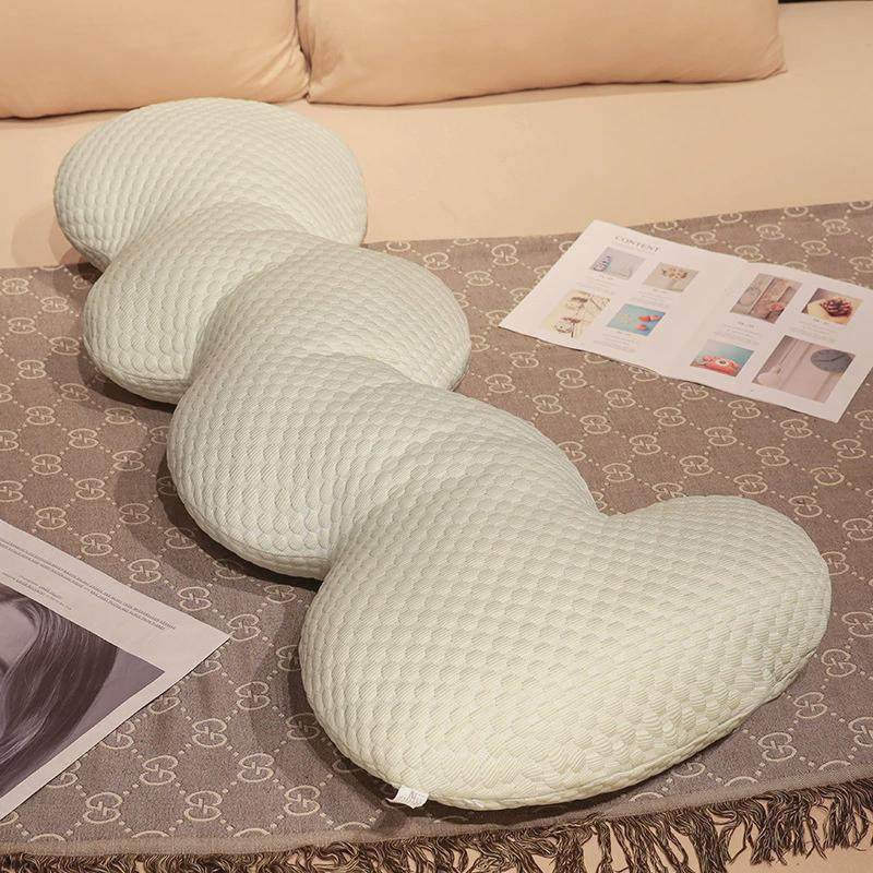 夏季简约冰丝豆豆女生家用沙发靠垫大波浪床上夹腿睡觉长条抱枕,居家布艺,靠垫/抱枕,淘宝优惠券,粉丝福利购,淘宝优惠卷