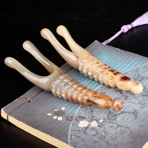 白牛角美鼻神器面部拨筋棒挺鼻梁全身用眼部美耳鼻刮鼻子按摩器