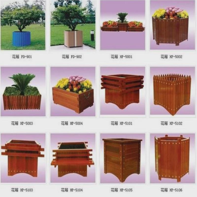 花箱实木花箱景区小区公园装饰防腐木座椅木质花槽包安装