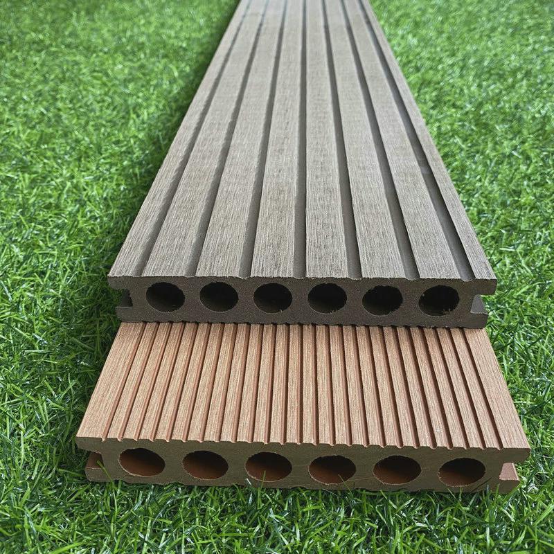 一代圆孔户外水景露台拼接木地板地板户外木塑地台木塑公园地板