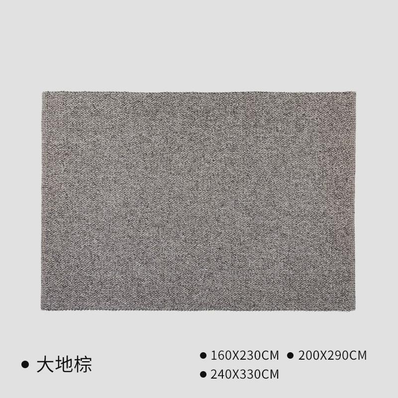 印度手工编织无胶羊毛沙发茶几意式极简客厅地毯卧室高级轻奢地垫