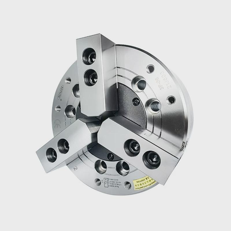 三爪中实气动卡盘5寸6寸8寸10寸130160数控普通车床大行程