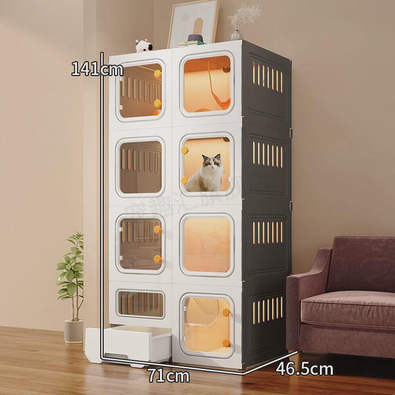 猫别墅猫砂盆不家用室内超大自由空间一体占地猫屋猫窝厕所猫笼子