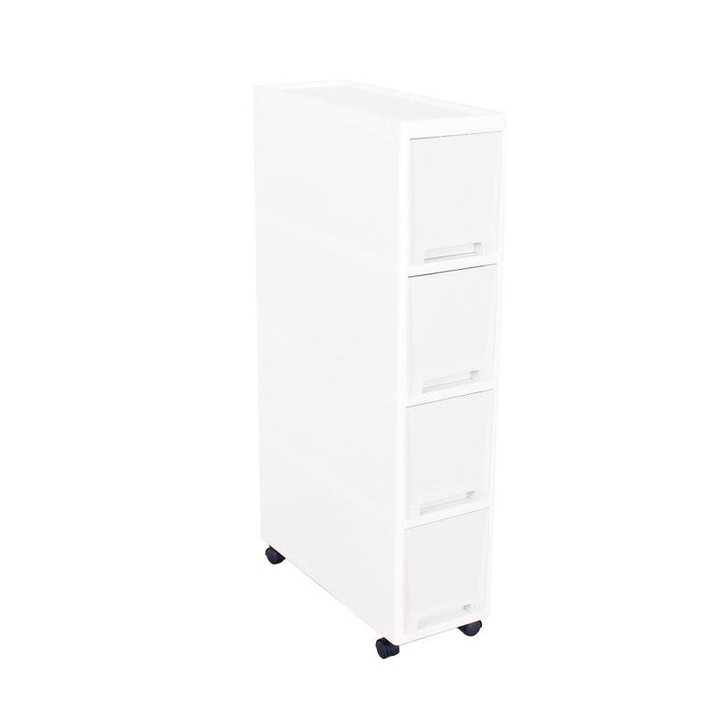 工厂批发厨房缝隙置物柜置地式夹缝收纳柜抽屉式带滑轮置物架直销