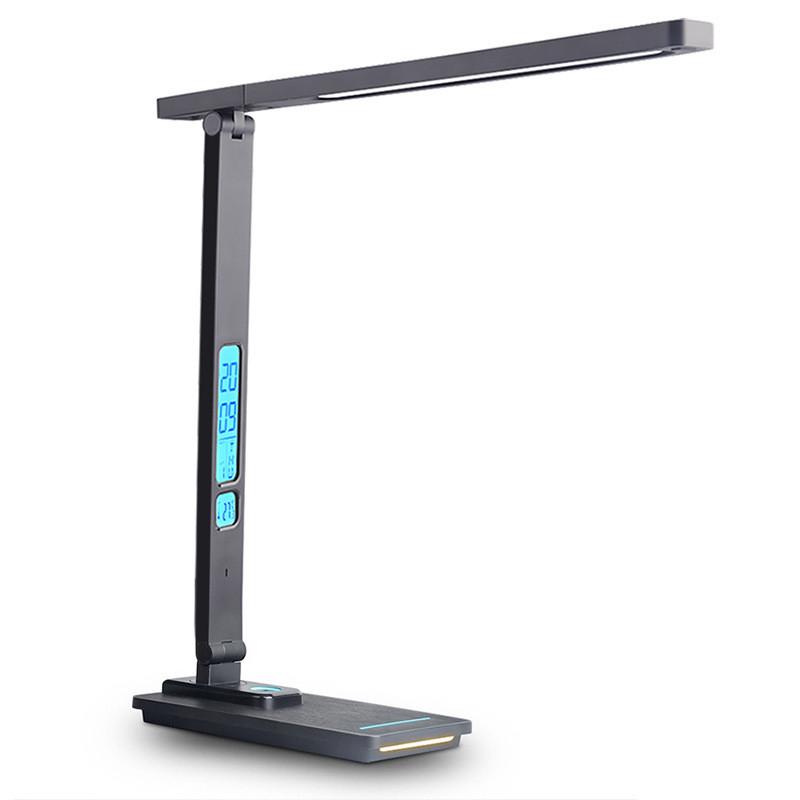 2022新款多功能手机无线充电小夜灯显示屏双金属学习护眼台灯