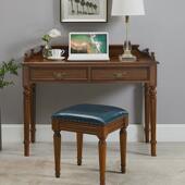 美式 电脑桌子仿古办公桌 实木书桌书房写字台小户型简约家具欧式