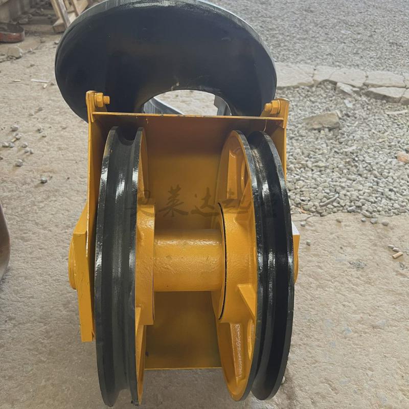 热销QD双梁起重机吊钩总成铸钢滑轮下钩5T葫芦吊单轮钩子