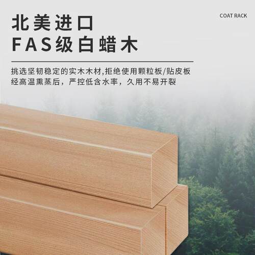 客厅立式简易家用衣帽架杆落地卧室实木衣架衣帽架房间榉木挂衣架