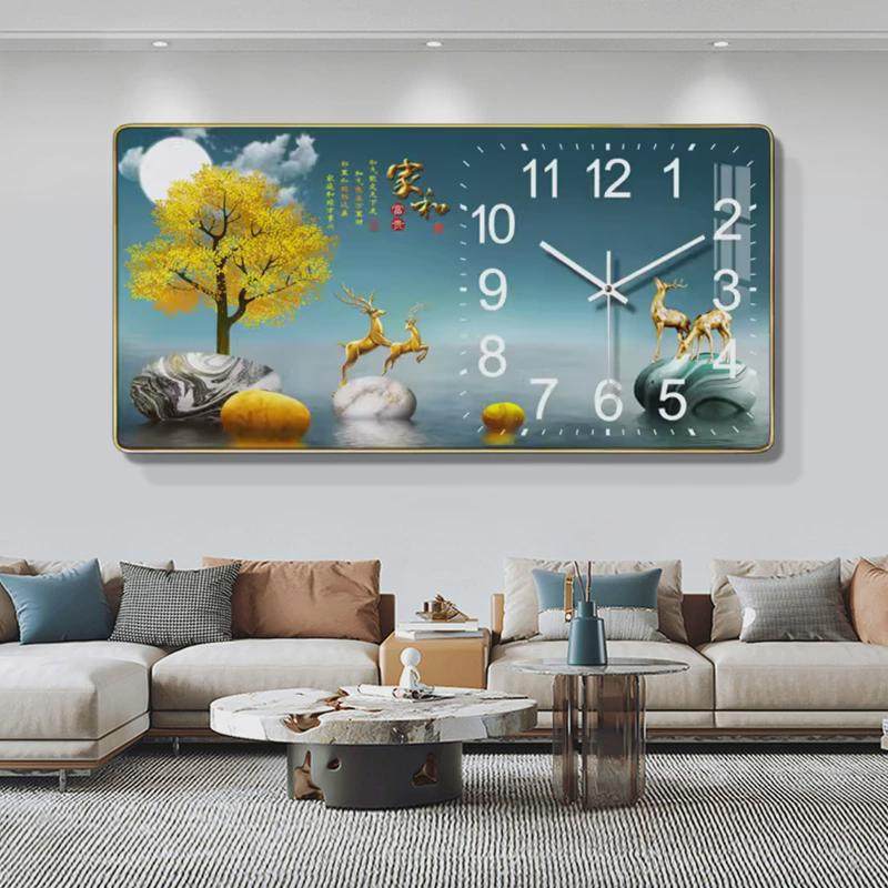 99n静音轻奢钟表挂钟客厅家用时尚大气简约日历时钟现代表挂墙石,五金/工具,钟表锉,淘宝优惠券,粉丝福利购,淘宝优惠卷