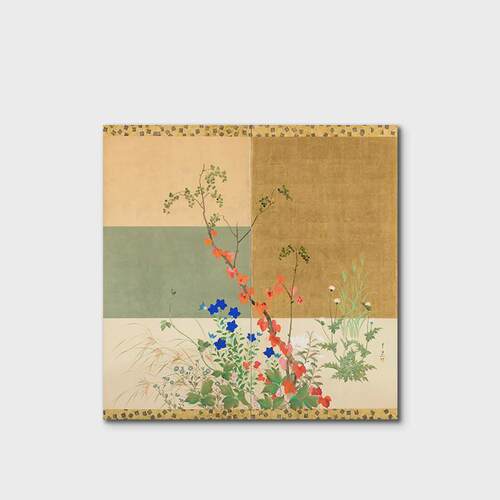 春与秋新中式风景琳派名作现代客厅玄关画卧室墙装饰花卉挂画