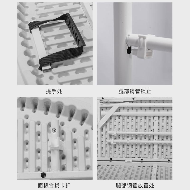 折叠圆桌家用塑料餐桌简易圆形大圆桌面户外简约折叠8人吃饭桌子