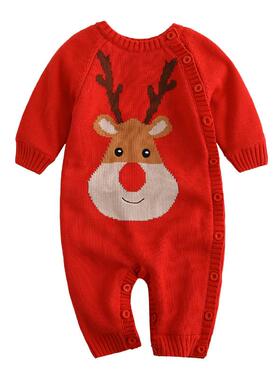 Baby Clothing Wool Baby Jumpsuit Plus Velvet Newborn Clothes