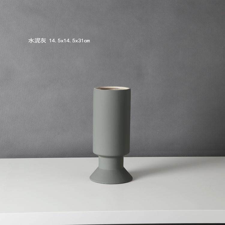 现代简约工业风客厅家居陶瓷花瓶摆件玄关装饰品花器样板间摆设