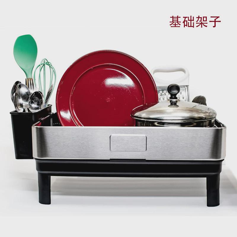 美式家用碗筷架大容量碗架盘碗碟架收纳可移动滤水置物架放架落地