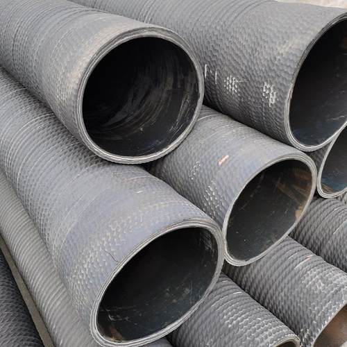 大口径黑夹布橡胶钢丝缠绕管负压钢丝排水吸水胶管耐磨波纹管