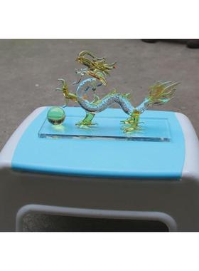 5h6s批发龙摆件白水晶龙商务礼品开业办公工艺品12送十二生肖办公