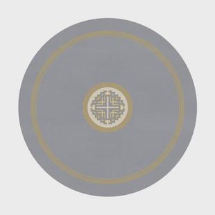 a6l垫圆形地毯可擦免洗椅子新中式 电脑转椅地垫卧室书房吊椅垫吊