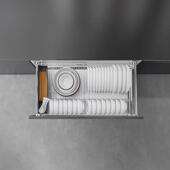 unihopper库博304不锈钢拉篮缓冲阻尼厨房橱柜抽屉式 双层收纳碗架