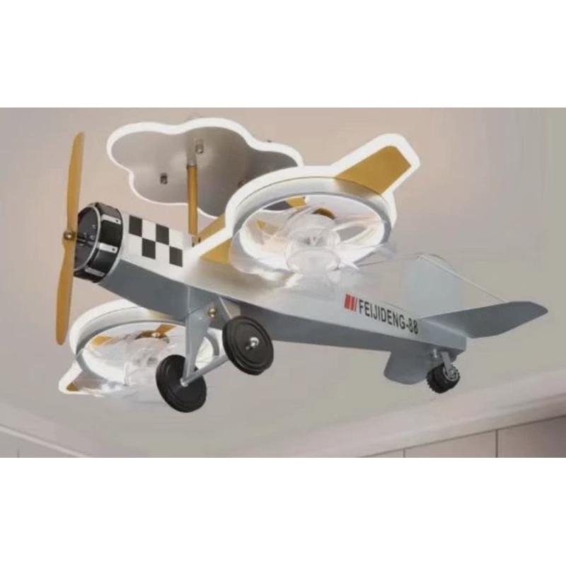 儿童房灯欧式创意简约现代飞机灯卡通美式房间男孩卧室led吸顶灯