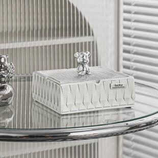 轻奢ins纸巾盒家用装饰样板间客厅茶几餐桌多功能收纳抽纸盒套装