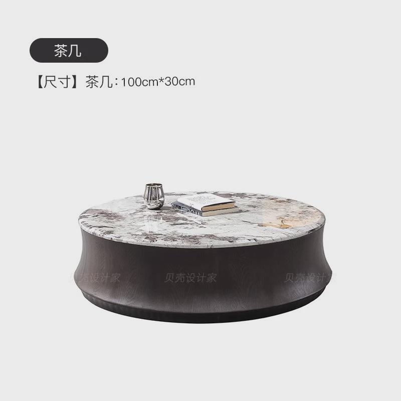 雪山飞狐大理石茶几意式极简家用客厅现代轻奢设计师电视柜组合