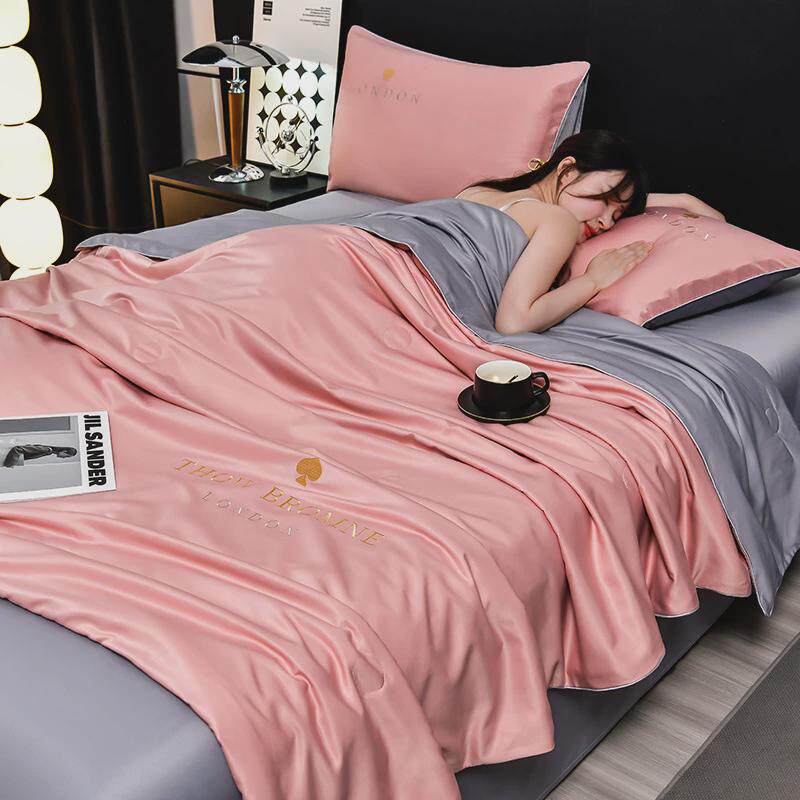 冰丝夏被四件套床笠款夏季机可被芯洗空调被天丝夏凉被夏天薄新品