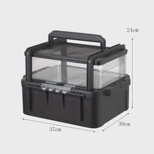 爬虫箱户外饲养运输防逃逸手提爬宠盒多功能携带野采宠物用箱子