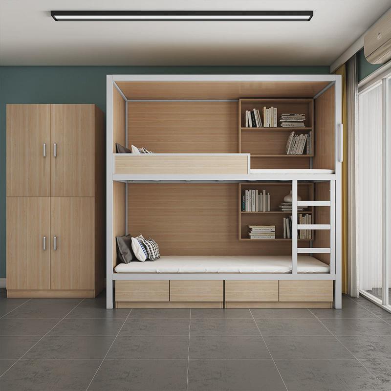 学生宿舍上下铺实木双层床青旅民宿高低组合床太空舱酒店床公寓床