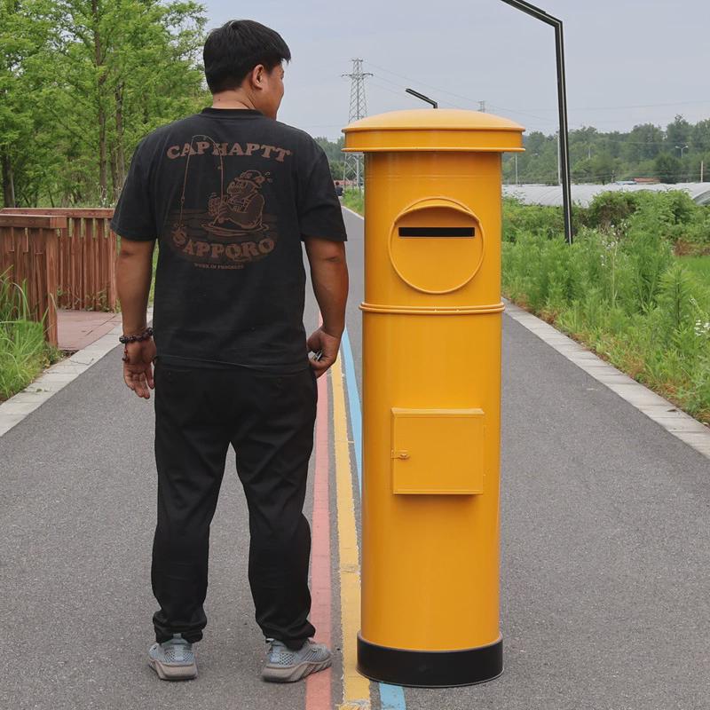 铁艺日本装饰摆件东京便邮信筒邮箱信箱铁艺模型户外活动复古邮筒