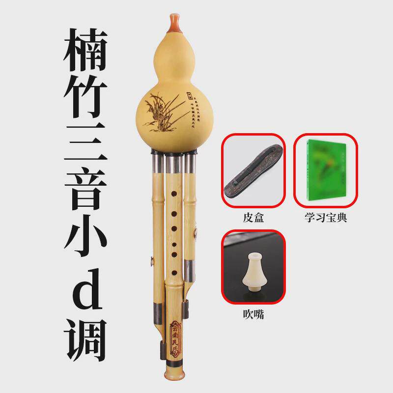 可拆卸楠竹三音葫芦丝学生初学演奏葫芦丝金丝学校采购葫芦丝乐器