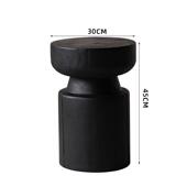 木墩茶几原木黑实木创意简约民宿设计师日式 圆形侘寂风碳化树墩