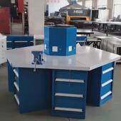 六边操作台六工位钳工桌六角工作台六角实训钳工台铣床模具六角台