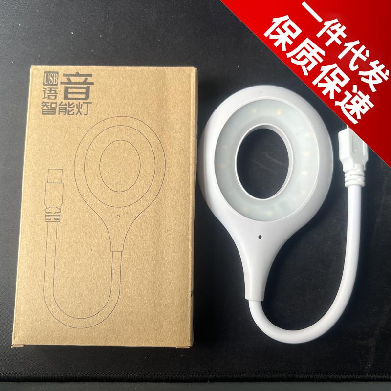 现代简约创意人工智能语音控制小夜灯USB人工智能语音塑料声控灯