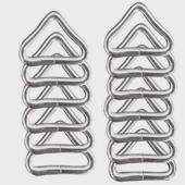 100个装 现货金属3.8cm等腰三角形扣手袋扣包带蹦床三角环铁线扣