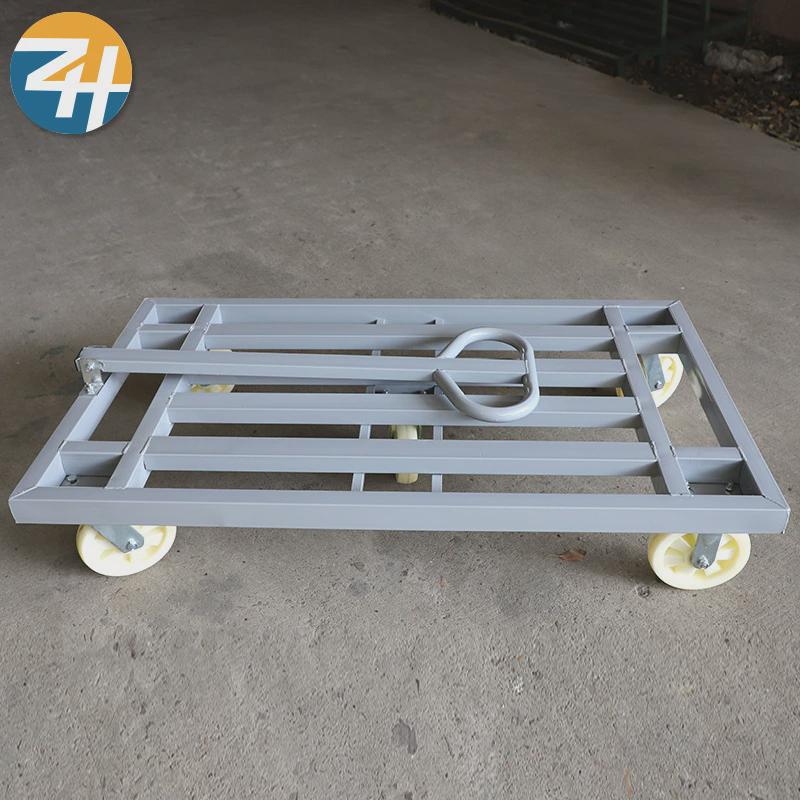 供应加厚折叠便携式手拉拉货车家用拉杆行李拖货银平板推车方管