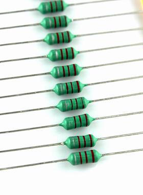 编直色环电感1/2w±10%al0410-222k/330k/331k带插dip色码电感