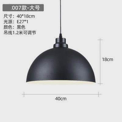 锅盖工业风黑色工程灯复古创意餐厅饭店半圆形火锅店个性简约吊灯