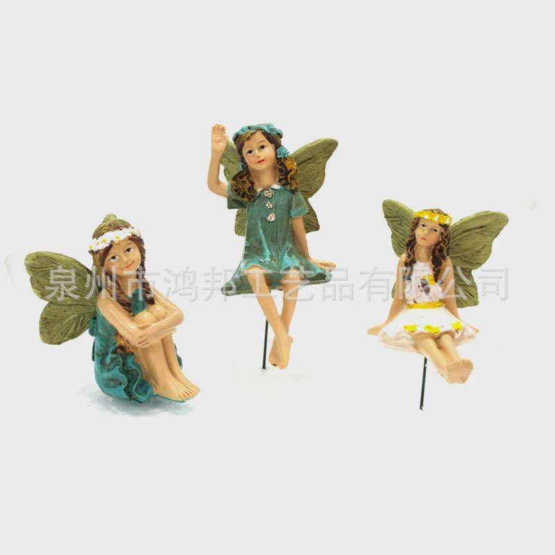 花园树脂摆件树脂精灵插件苔藓微景观造景装饰品花仙子工艺品