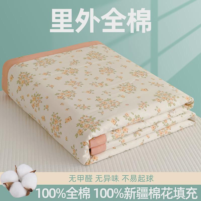 轻奢全棉可母婴级裸睡亲肤夏凉被空调被夏被四件套机洗水洗