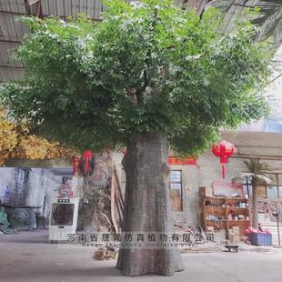 仿真榕树假树大型室装饰柱子室内植物内包玻璃钢造景婚庆大榕树