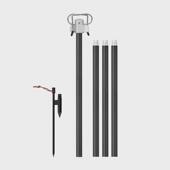 户外折叠灯架铝合金露营支架加粗挂架杆双钩置物双钩灯营地照明灯