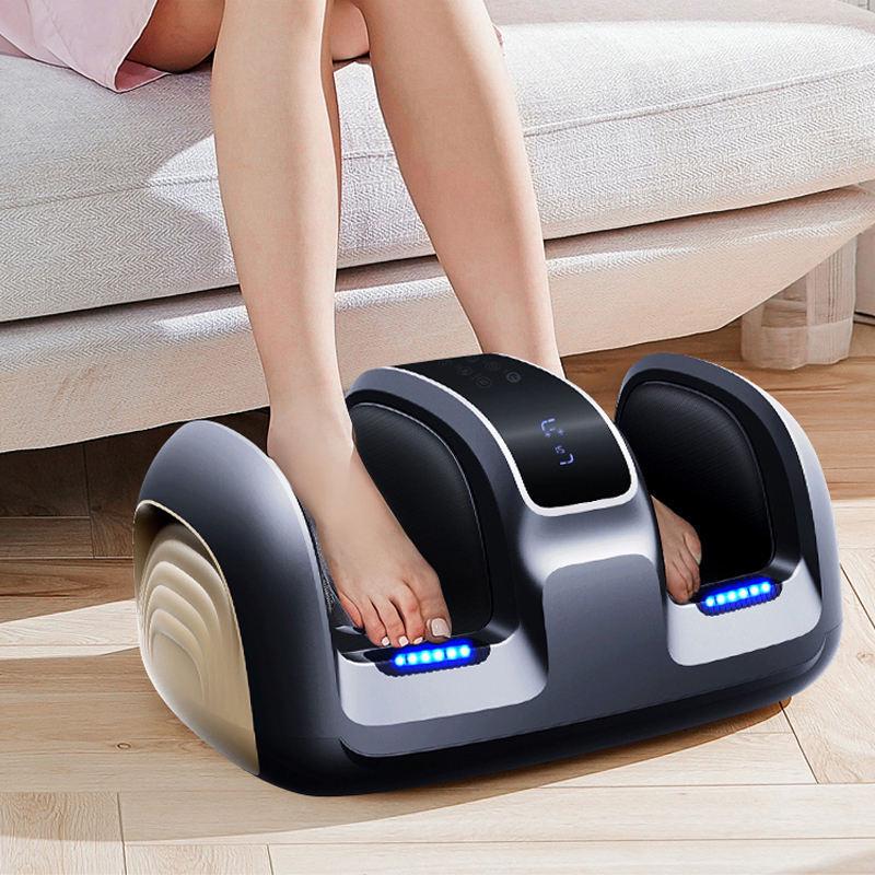 大屏足部手臂按摩器液晶显示腿部部经络揉捏振动加热家用足底按摩