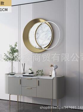 轻奢金属铁艺壁挂背景墙装饰品客厅沙发墙面挂件床头带灯创意壁饰