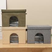 猫窝夏季 凉窝猫空调房狗狗冰窝可折叠内置冰袋降温宠物窝猫咪房子